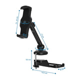 Maattekening van de Houder voor mobiele telefoon & tablet FLEXMOBI III met een hoogte van 17 cm van hjh OFFICE