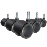 5x ROLO FIX 11mm/50mm Harde bodem - Bureaustoelwielen 