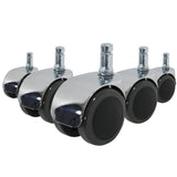 5x ROLO LUX 10mm/50mm Harde bodem - Bureaustoelwielen 