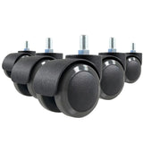 5x ROLO M10/50mm Harde bodem - Bureaustoelwielen 