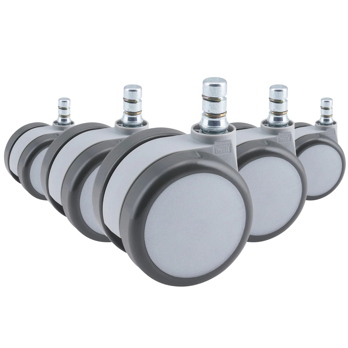 5x ROLO MOVE 60 11mm/60mm Harde bodem - Bureaustoelwielen 