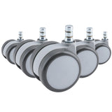 5x ROLO MOVE 60 11mm/60mm Harde bodem - Bureaustoelwielen 