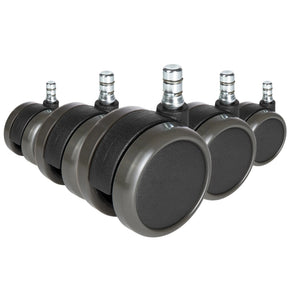 5x ROLO No-Noise 11mm/65mm | Hartböden - Stuhlrollen - buerostuhl24
