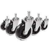 5x ROLO SKATE CT 11mm/75mm Harde bodem - Bureaustoelwielen 