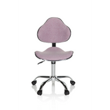 Roze Kinder bureaustoel KIDDY GTI-3 met glanzend onderstel en vijf zwenkwielen van hjh OFFICE – 360-gradenweergave (vooraanzicht 0°)
