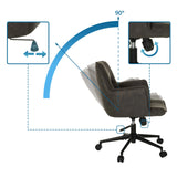 Verstelmechanismen en kantelhoek van de SOLAO LIFE thuisgebruik bureaustoel van hjh LIVING