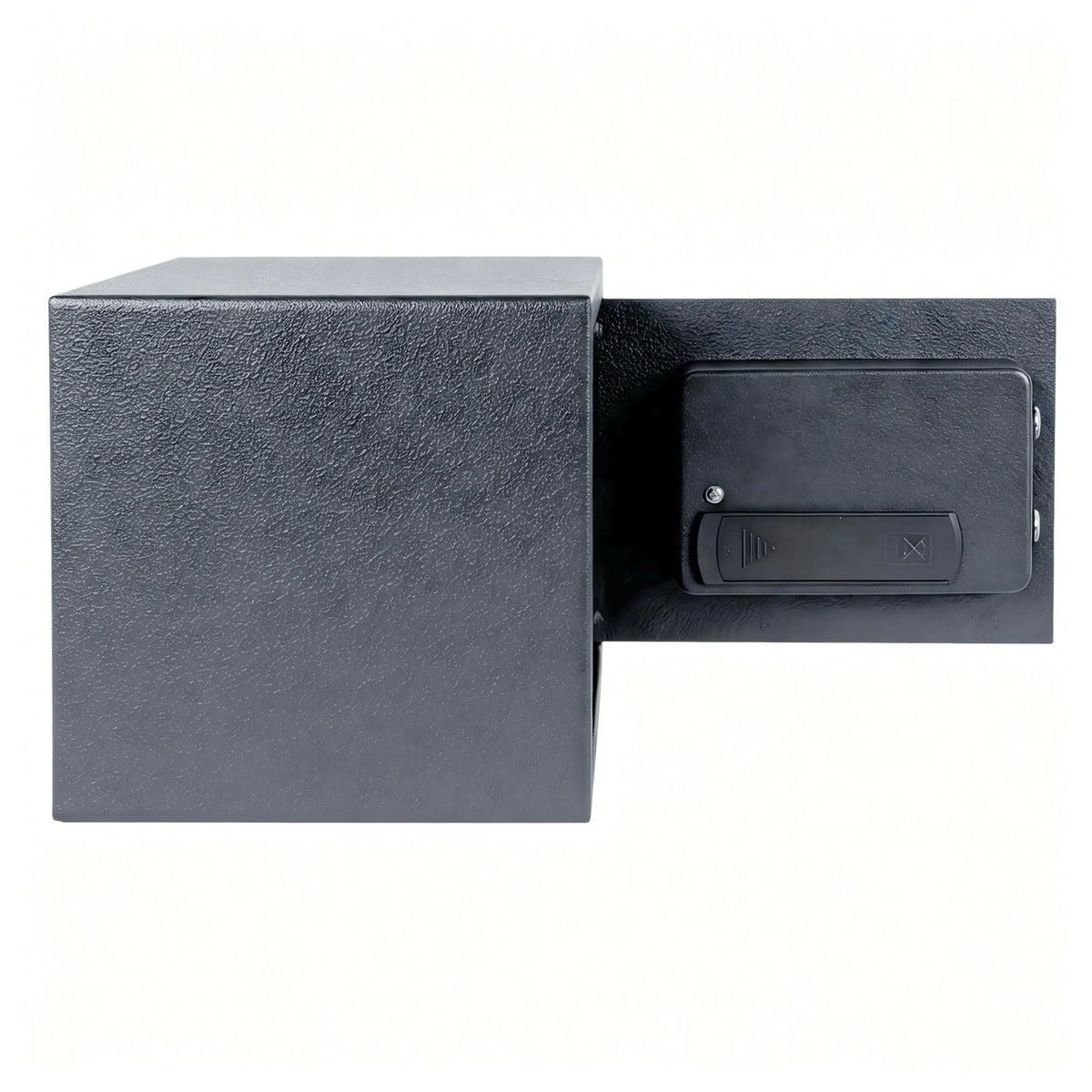 Sleutelslot en antracietkleurige behuizing van de Kluis Safe Compact Basic van hjh OFFICE