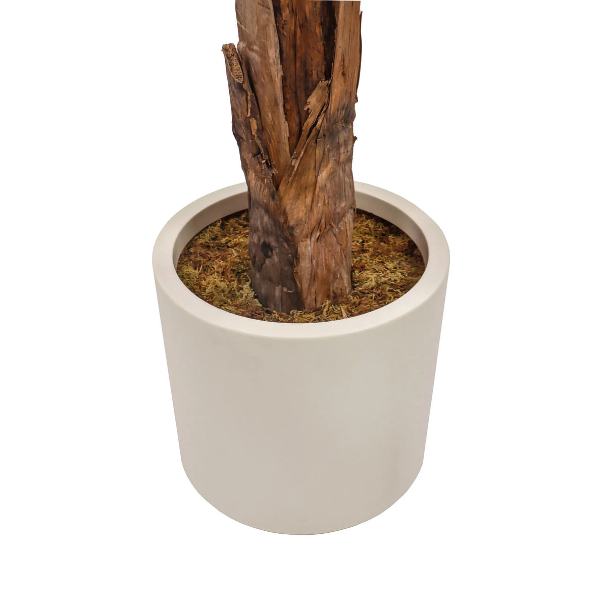 Stam en crèmewitte plantenpot van de Kunstplant BANANE I van hjh OFFICE