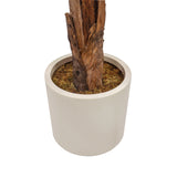 Stam en crèmewitte plantenpot van de Kunstplant BANANE I van hjh OFFICE
