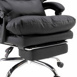 Uitschuifbare voetensteun van de Relax Legoro Thuiskantoor bureaustoel in zwart met een verchroomd frame van MyBuero