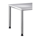 Höhenverstellbarer Schreibtisch HILO 18 S der Serie HILO mit silbernen Beinen von hjh OFFICE PRO