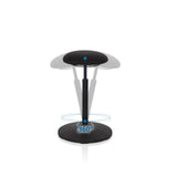 360-graden draaifunctie van de zwarte stahulp BALANCE SIT van hjh OFFICE