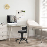 Zwarte draaikruk TOP WORK FLEX PU met kunstlederen bekleding en vijf zwenkwielen van hjh OFFICE