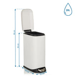 Maattekening van de CLEAN SLIM prullenbak met 20 l inhoud en een hoogte van 85 cm van hjh OFFICE