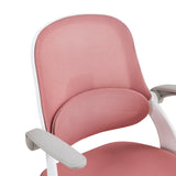 Roze netrugleuning en armleuningen van de Kiddy Smart Step kinder bureaustoel van hjh OFFICE