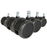 5x ROLO FREE 10mm/65mm Harde bodem - Bureaustoelwielen 