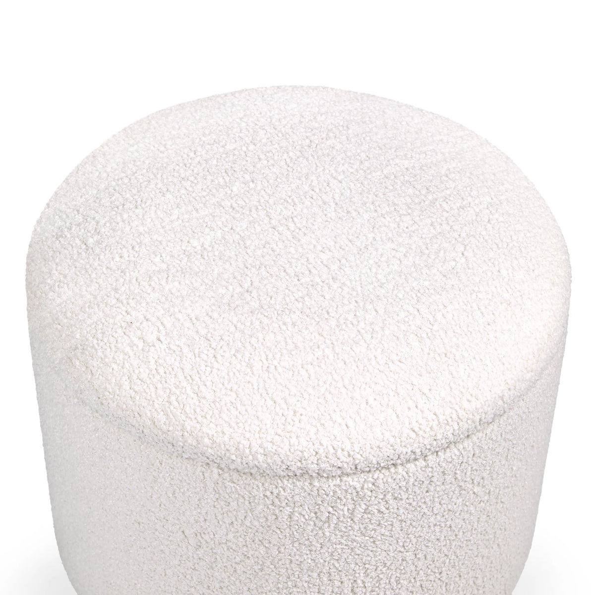 Witte stoffen bekleding van de Gestoffeerde kruk Storiano S van hjh LIVING