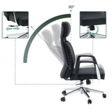 Verstelbare rugleuning met 90 graden neiging van de Professionele directiestoel VELVET ECO van hjh OFFICE