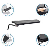 Zwart schrijfblad als TABLET PRIORITY II Accessoires met verschillende weergaven van montage en gebruik van hjh OFFICE