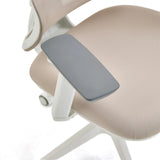 Grijze armleuning van de Professionele bureaustoel ERGOMY W in beige met wit frame van MyBuero