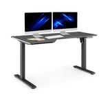 Elektrisch höhenverstellbarer Schreibtisch Worktime Game in Schwarz mit L-förmiger Tischplatte von hjh OFFICE