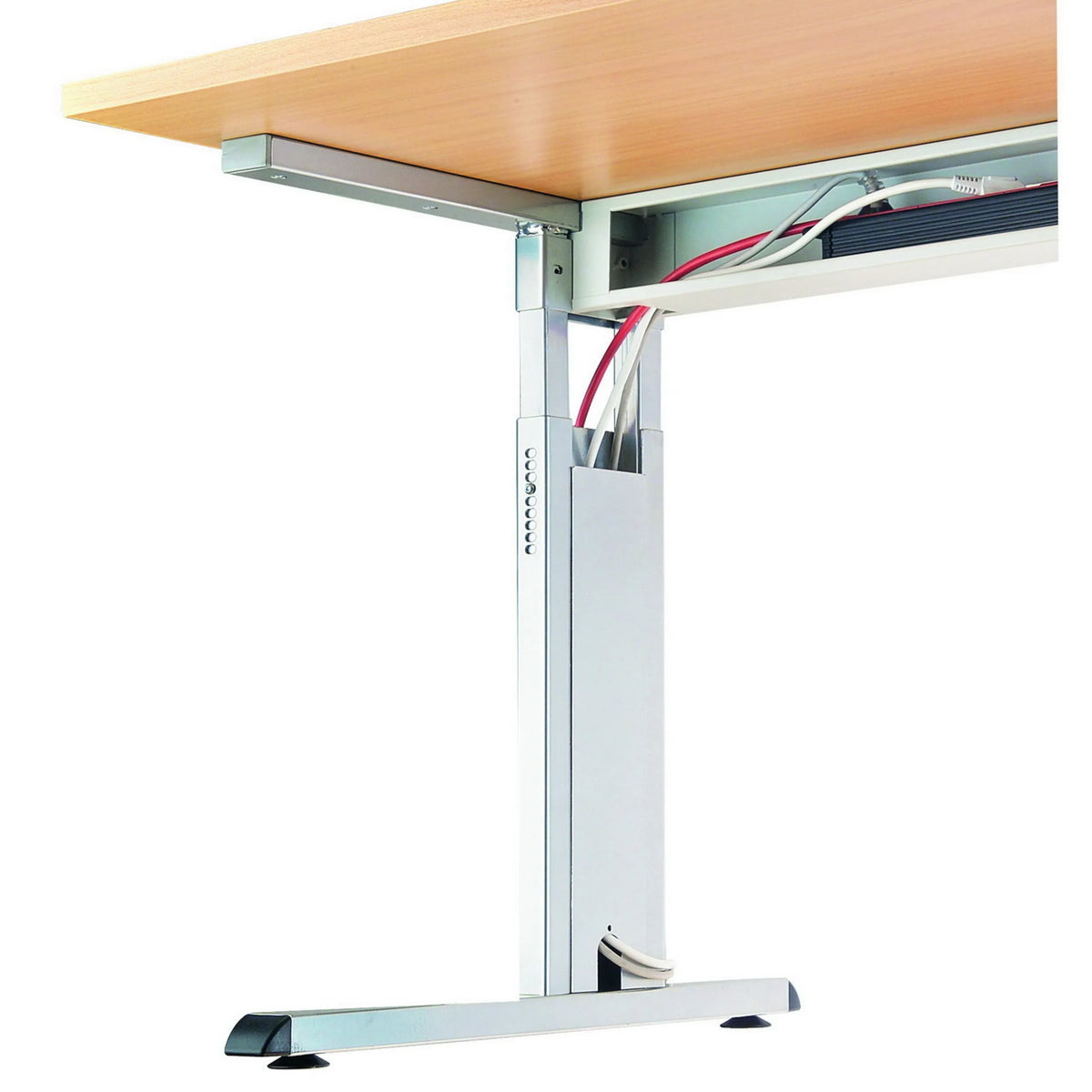Höhenverstellbares Gestell mit Kabelführung des Schreibtischs MEGA 82 S von hjh OFFICE PRO