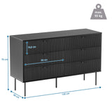 Maattekening van het Dressoir KARBY S met 120 × 40 cm van hjh LIVING