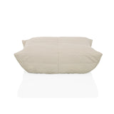 Beige Zitzakken Sitzolo Podi met geribbelde stofbekleding van hjh LIVING – 360-gradenweergave (vooraanzicht 0°)