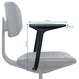Maattekening van de Armleuning TOP WORK B - A met 23 cm breedte en 32 cm hoogte van hjh OFFICE