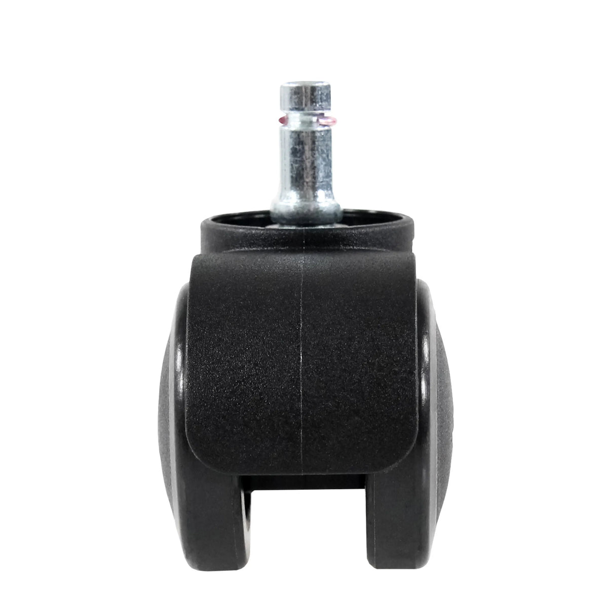 Schwarze Stuhlrolle 5x ROLO ESD 10mm/50mm für Hartböden mit silberfarbenem Metallstift von hjh OFFICE