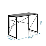 Maatafbeelding van het inklapbaar bureau EASY UP MULTI van 100 × 50 cm en 75 cm hoog van hjh OFFICE