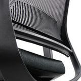 Netrugleuning en zitting van de Professionele bureaustoel CHIARO T1 BLACK in zwart van hjh OFFICE