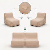 Klittenband voor het verbinden van twee beige Luchtbanken Sitzolo Air van hjh LIVING