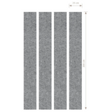 Vier grijze gemêleerde AWP akoestische wandelementen van 200 x 25 cm als Accessoires van hjh OFFICE PRO