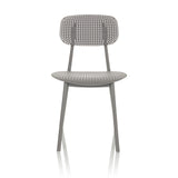 Grijze Outdoor stoel ARTIFO HOL met geperforeerde rugleuning en zitting van hjh OFFICE – 360-gradenweergave (vooraanzicht 0°)