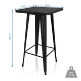 Maattekening van de Bartafel VANTAGGIO HIGH T met 60 × 60 cm en een hoogte van 103,5 cm van hjh OFFICE