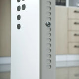 Höhenverstellbares Gestell des Schreibtischs MEGA 614 G in Weiß mit Lochreihe und Verschraubung von hjh OFFICE PRO