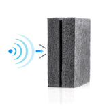 Geluidsabsorberend materiaal van een FLEXMIUT scheidingswand in donkergrijs van hjh OFFICE