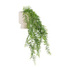 Hangplant Filix in het groen met een crème-witte, geribbelde buitenpot van hjh OFFICE
