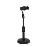 Zwarte Houder voor mobiele telefoon & tablet FLEXMOBI II met verstelbare voet en houder van hjh OFFICE