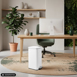 Witte prullenbak Clean Square met een inhoud van 30 liter van hjh OFFICE (AI-gegenereerde afbeelding)