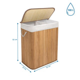 Maattekening van de Wasmand FALSTER XL B met 62 x 52 x 32 cm en 100 L inhoud van hjh LIVING