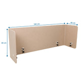 Maattekening van de Tafelverdeler FLEXMIUT U met 160 × 60 cm van hjh OFFICE