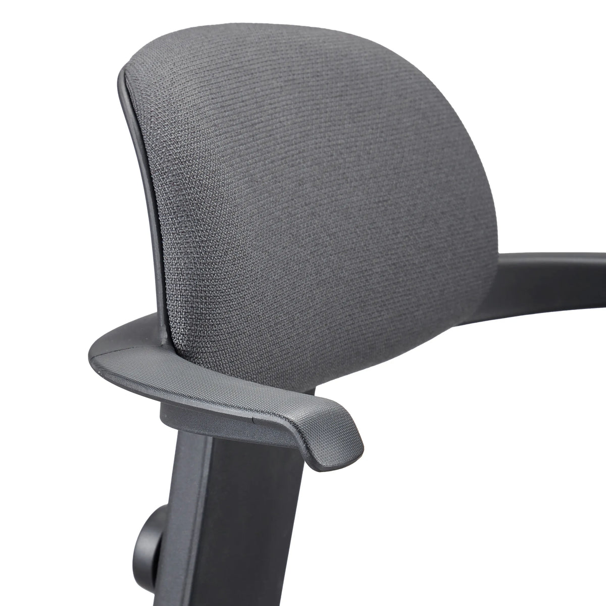 Hoofdsteun met donkergrijze stoffen bekleding van de TOP WORK 40 werkstoel van hjh OFFICE