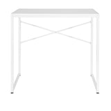 Wit bureau EASY UP H I met een minimalistisch frame en een X-stut van hjh OFFICE – 360-gradenweergave (vooraanzicht 0°)