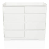 Witte Commode OSOYRO met acht laden en aflegvlak van hjh LIVING – 360-gradenweergave (vooraanzicht 0°)