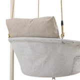 Kussens en ophanging van de Skylo hangstoel in beige van hjh LIVING