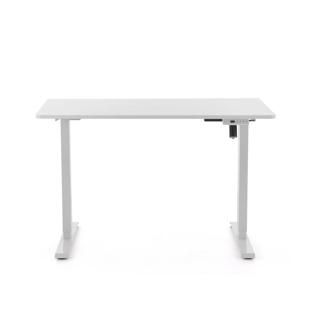 Wit Elektrisch in hoogte verstelbaar bureau Worktime Kid met bedieningspaneel van hjh OFFICE – 360-gradenweergave (vooraanzicht 0°)