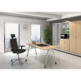 Hoogteverstelbaar bureau ATOS 18 S in eiken rustiek, 180 x 100 cm van hjh OFFICE PRO