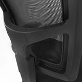 Zwarte netrugleuning met kunststof frame van de Professionele directiestoel IMPACT PRO van hjh OFFICE